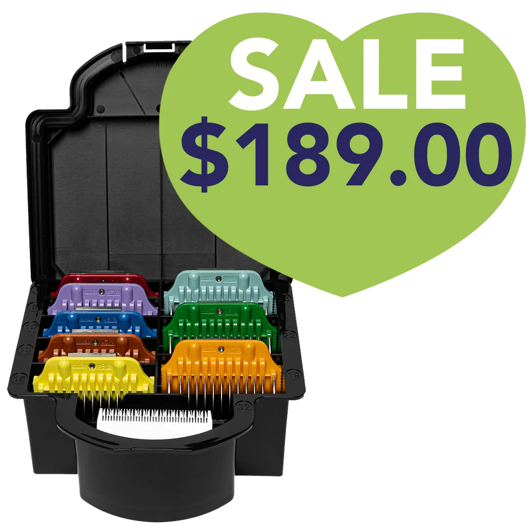 8-colored-combs-set-in-box-with-30w-blade-for-dog-grooming-by-zolitta