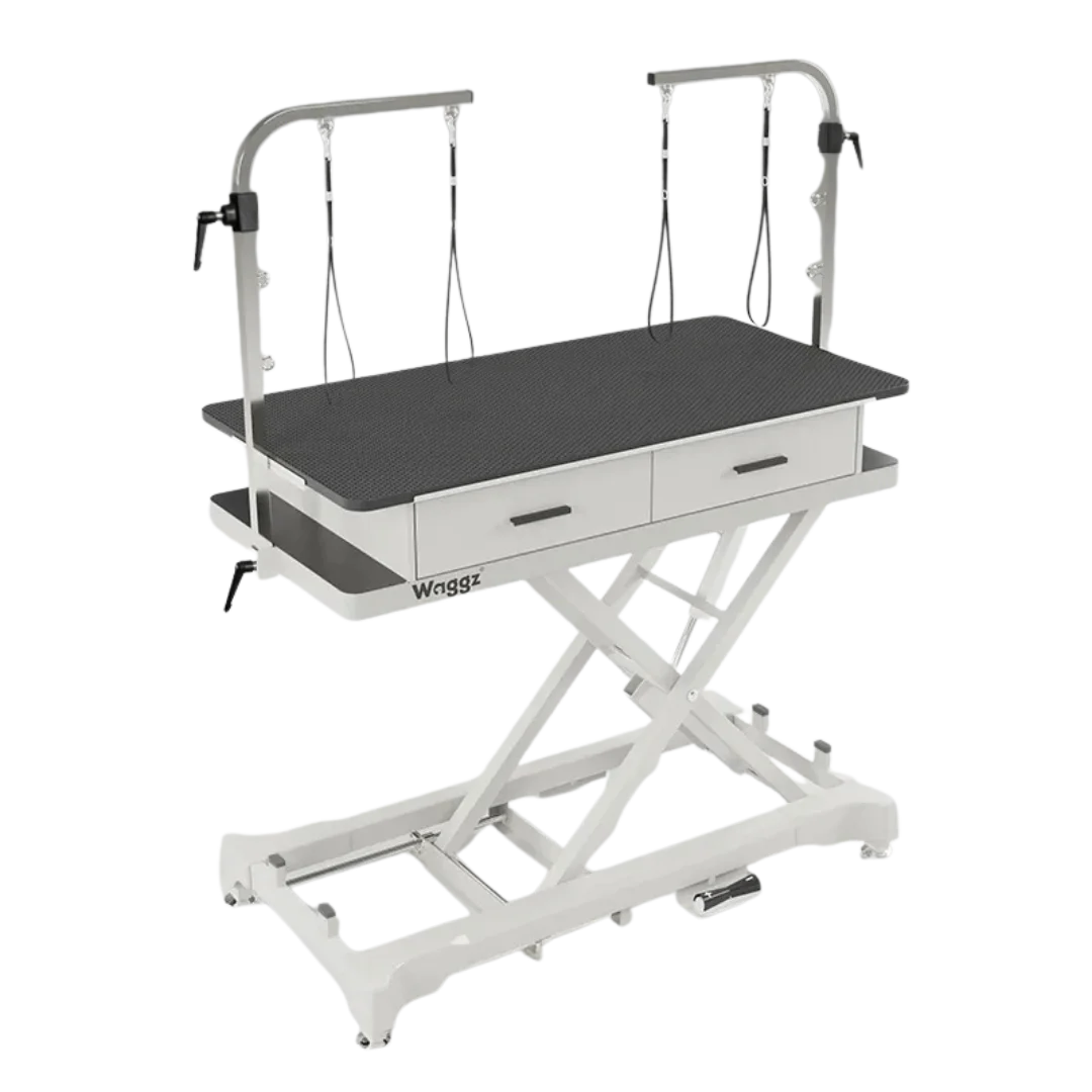 WaggzStore-LowElectricDogGroomingTablewithDrawers_White_-01