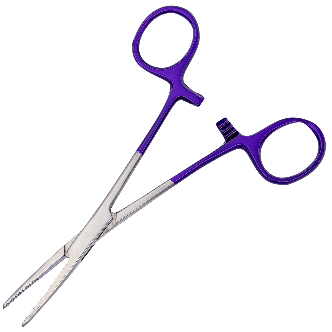 aaronco-706S-hemostat-purple-handles-5.5