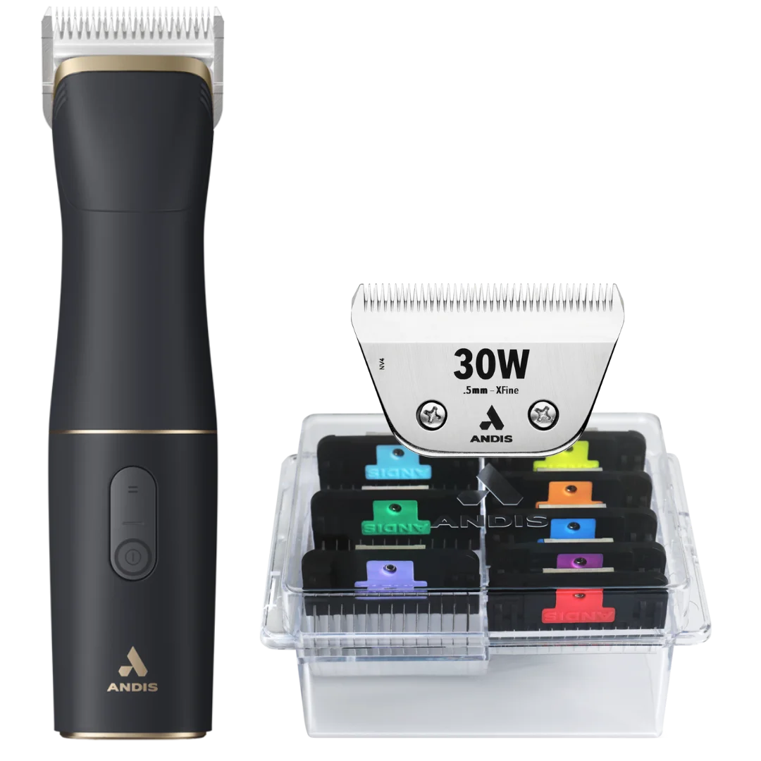 andis-bespoke-cordless-clipper-with-30w-blade-and-8pc-wide-comb-attachment-bundle