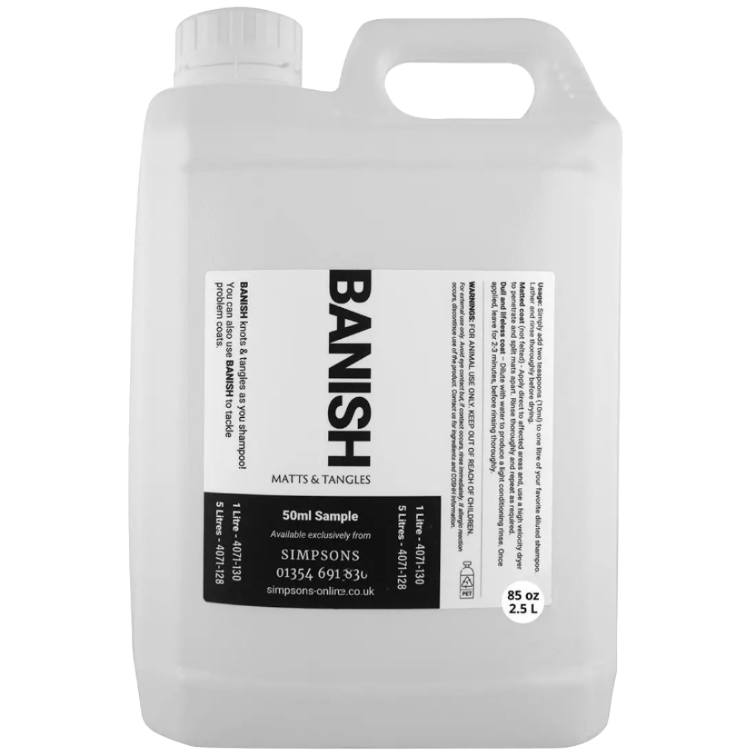 banish-super-dematting-and-deshedding-conditioner-85oz-for-dogs
