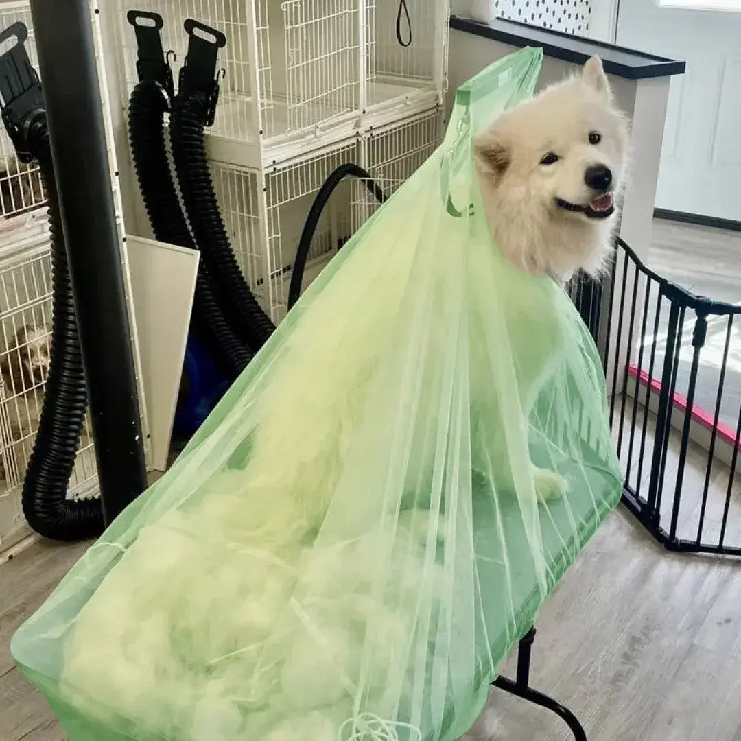big-hair-net-flying-fur-catcher-green-hairnet
