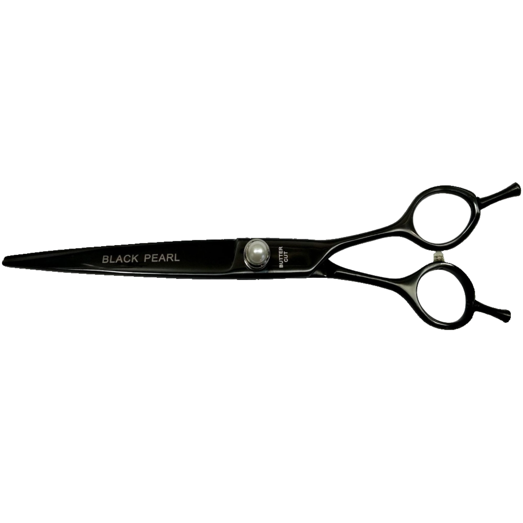 black-pearl-8-5-straight-even-handle-shear-for-dog-grooming-by-geib
