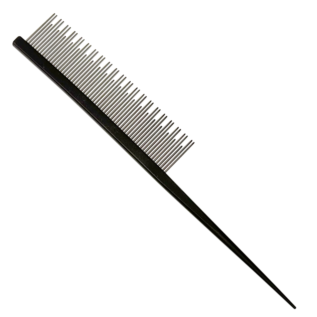 chris-christensen-parting-comb-dual-tooth-black-for-dog-grooming