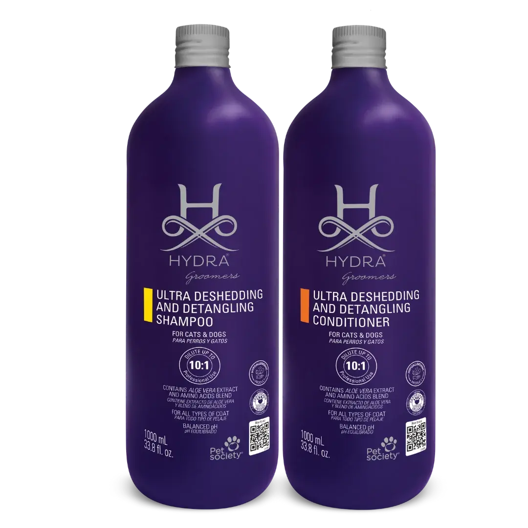 hydra-ultra-deshedding-detangling-shampoo-and-conditioner-33oz-for-dog-grooming