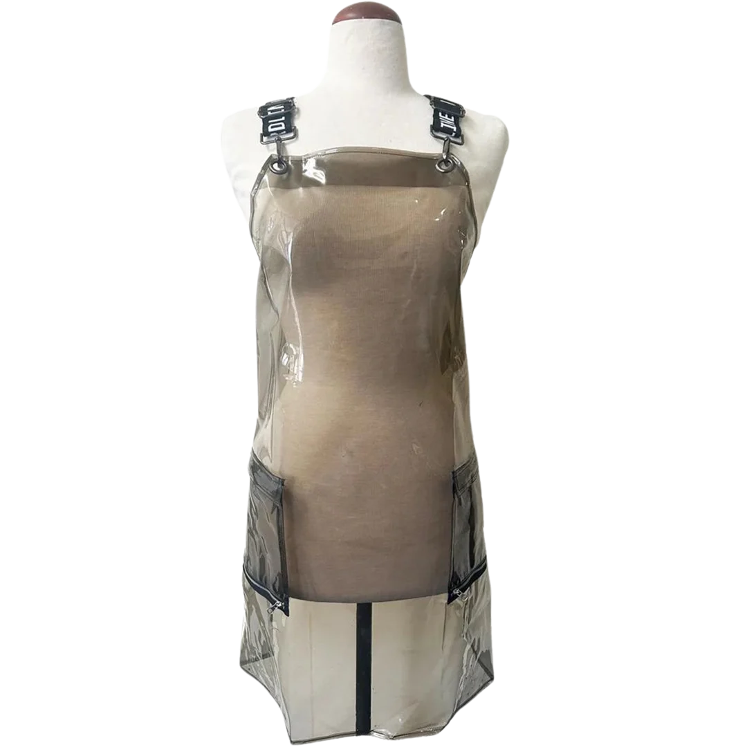ladybird-line-clear-black-plastic-signature-crossover-apron-for-dog-grooming