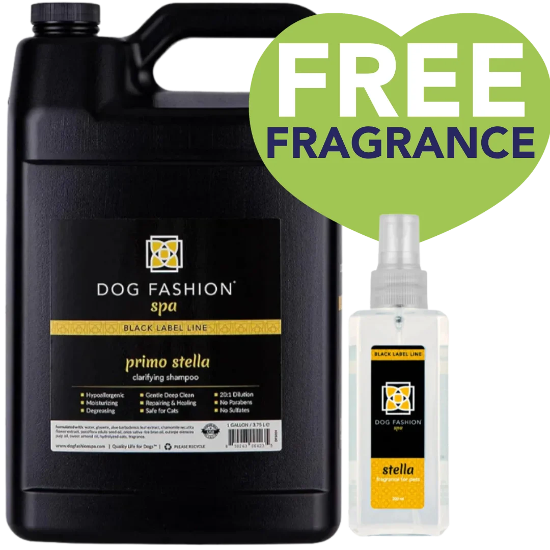 stella-primo-clarifying-shampoo-gallon-with-stella-fragrance-200-ml-set-dog-fashion-spa