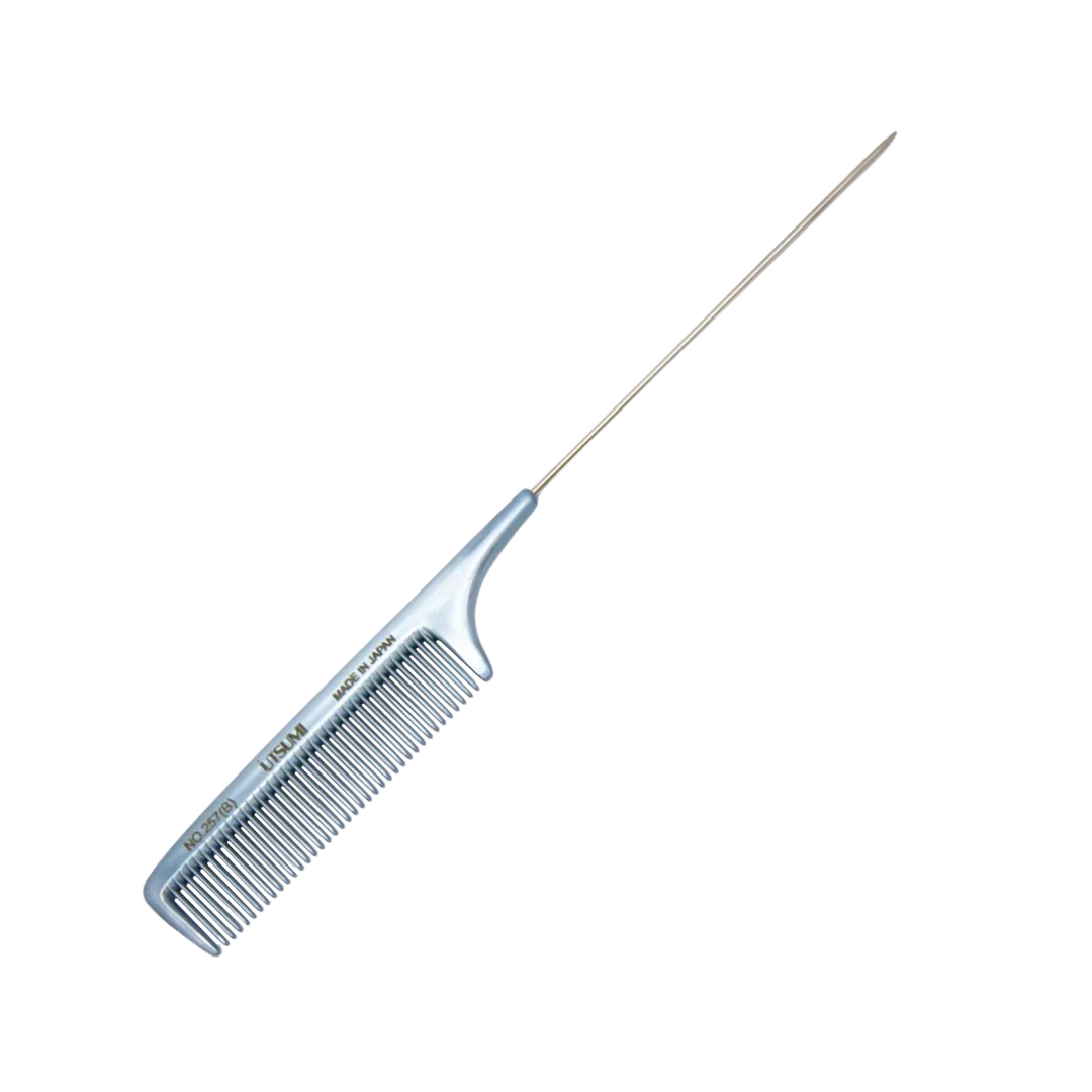 utsumi-10inch-rat-tail-comb-257b-blue