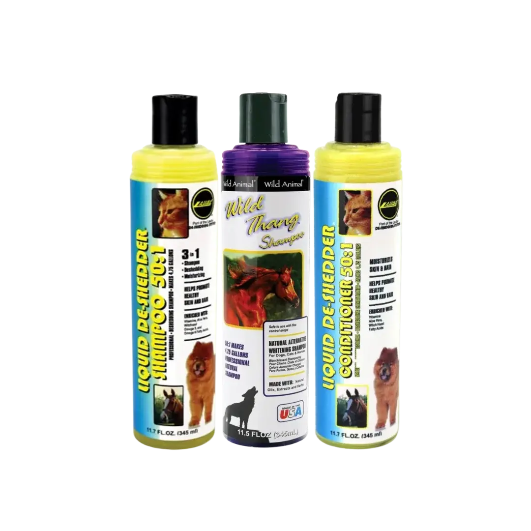 wild-animal-three-shampoo-and-conditioner-set-11oz-for-dog-grooming